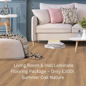 Living Room & Hall Laminate Flooring – With Free Underlay and Beading