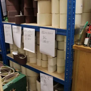 350 packs of sanding belts 10 per pack 60mm 75mm 100mm all new - Image 2