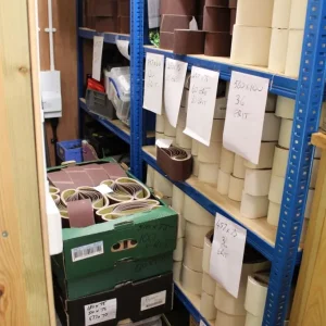 350 packs of sanding belts 10 per pack 60mm 75mm 100mm all new