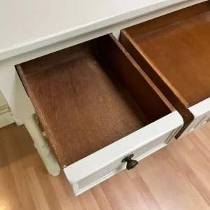 Vintage Oak Console Table with Farrow & Ball Paint - Image 5