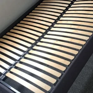 Grey material double bed - Image 3