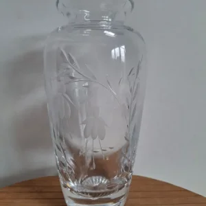 Lead Crystal Vase Fuschia 25cm