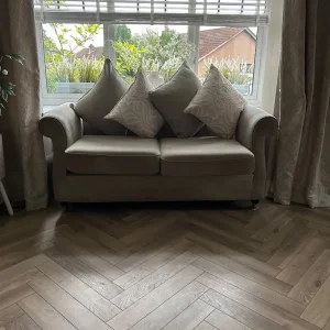 Greige scatterback 3 seater sofa - Image 3
