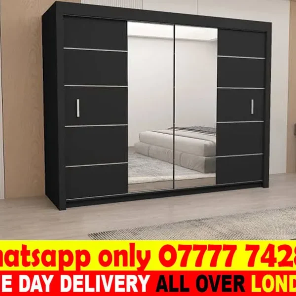 Bedroom mirror with matte finish and multiple sizes
