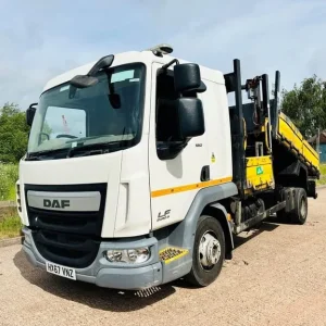 2017 DAF LF 180 7.5 Ton Split Body Dropside Tipper with Tar Chutes