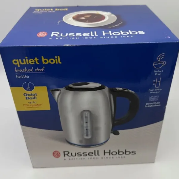 Russell Hobbs 1.7L Quiet Boil Kettle - Brushed Stainless Steel