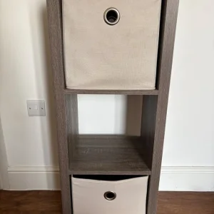 Storage unit with two standard-sized boxes