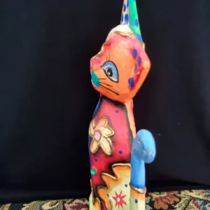 Vintage wooden cat - Image 3