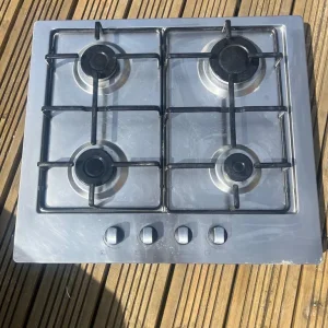 4-ring stainless steel gas hob