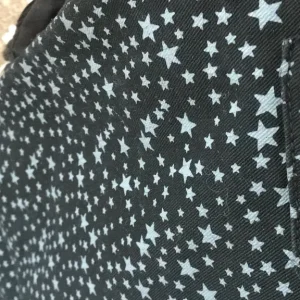 Criminal Damage jeans - black with grey and blue stars - Image 4