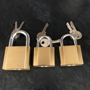 Brand new brass padlocks