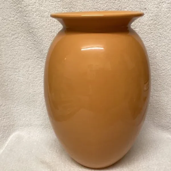 Large ceramic orange vase