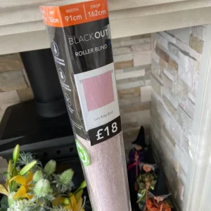 Dusky Pink Blackout Roller Blind - Image 2