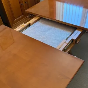 Oval dining table - Mahogany with hidden insert - Image 5