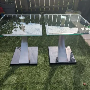 Glass Tables x 2 - Image 8