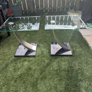 Glass Tables x 2
