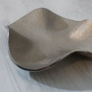 Silver Manta Ray Metal Bowl with Flowing Curves - Image 4