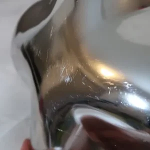 Silver Manta Ray Metal Bowl with Flowing Curves - Image 8