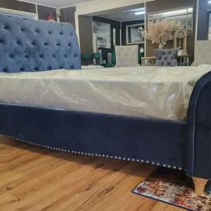 Ex-Display Navy Bed Frame 4ft6 (Double Frame) - Image 2