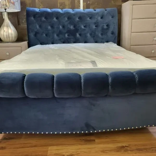 Ex-Display Navy Bed Frame 4ft6 (Double Frame)