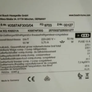 Siemens 70:30 Like New Fridge Freezer - Image 5