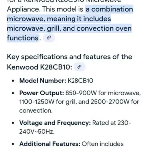 Kenwood 3-in-1 microwave oven grill - Image 3