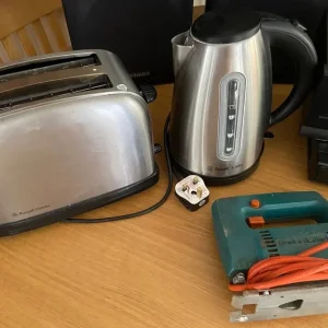 Technics Speakers, Russell Hobbs Kettle, Sony Cube, TEAC Cassette Deck - Image 4