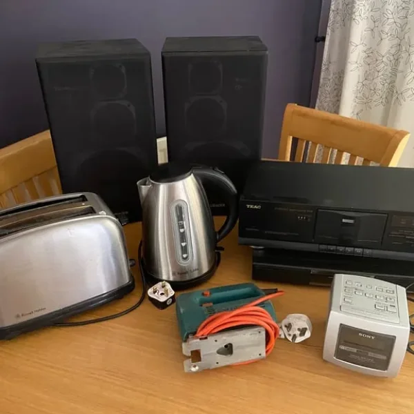 Technics Speakers, Russell Hobbs Kettle, Sony Cube, TEAC Cassette Deck