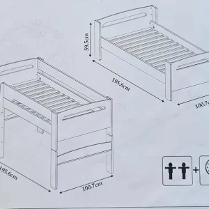 Happy Beds Pluto Mid Sleeper Bed - Image 3
