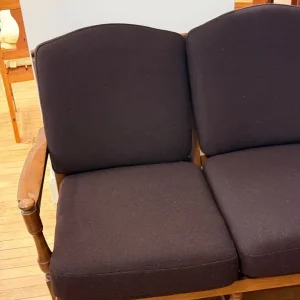 Brown Fabric Sofa - Image 2