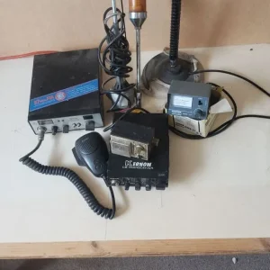 CB radio with three aerials and assorted bits