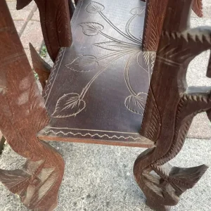 Indian antique carved small table - Image 2
