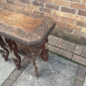 Indian antique carved small table - Image 5