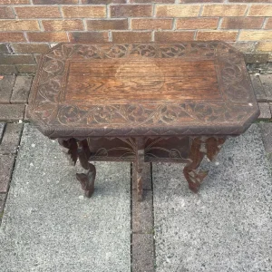Indian antique carved small table - Image 6