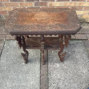 Indian antique carved small table - Image 7