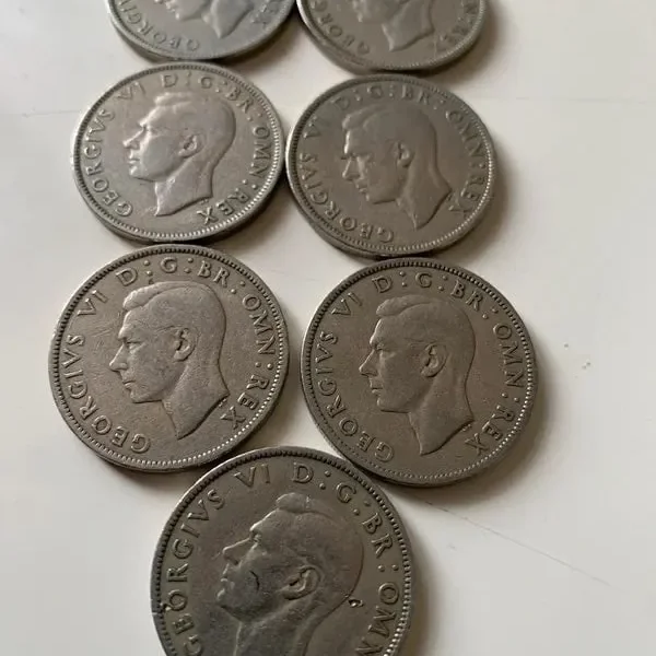1948 Florin and 2 Shilling Vintage Coins - King George V