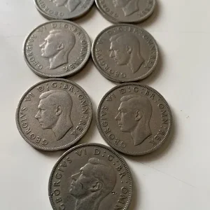 1948 Florin and 2 Shilling Vintage Coins - King George V