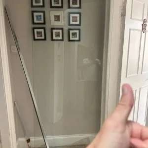 Shower screen (extra thick, one piece glass)