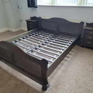 Polish oak king bed frame - Image 2