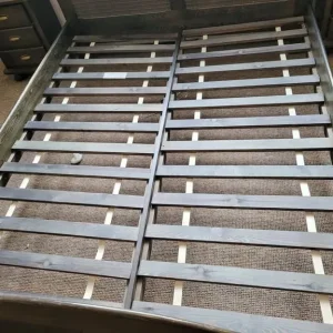 Polish oak king bed frame - Image 4