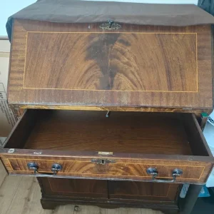 Antique Wooden Drop-Front Writing Desk