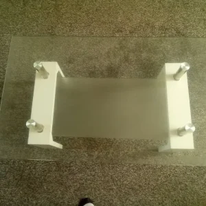 White and glass coffee table - Image 2