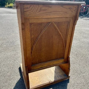Antique Oak Church Lectern – Gothic Style - Image 3