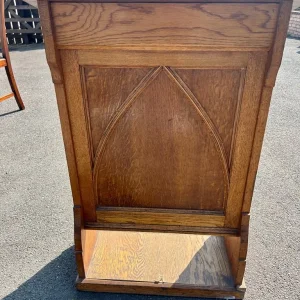 Antique Oak Church Lectern – Gothic Style - Image 4