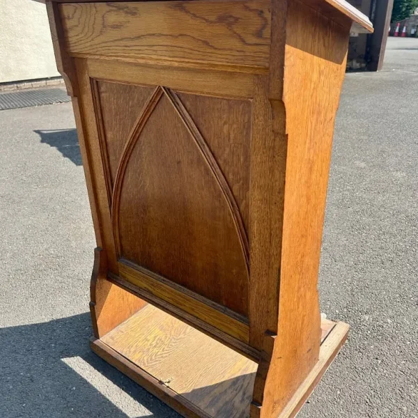 Antique Oak Church Lectern – Gothic Style