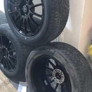 X4 Mercedes Benz black alloy wheels with tyres - Image 2