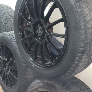 X4 Mercedes Benz black alloy wheels with tyres - Image 4