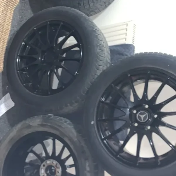 X4 Mercedes Benz black alloy wheels with tyres