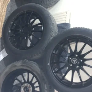 X4 Mercedes Benz black alloy wheels with tyres