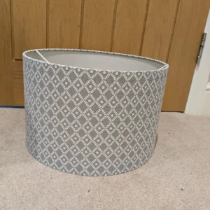 Grey and white pattern lampshade - Image 2